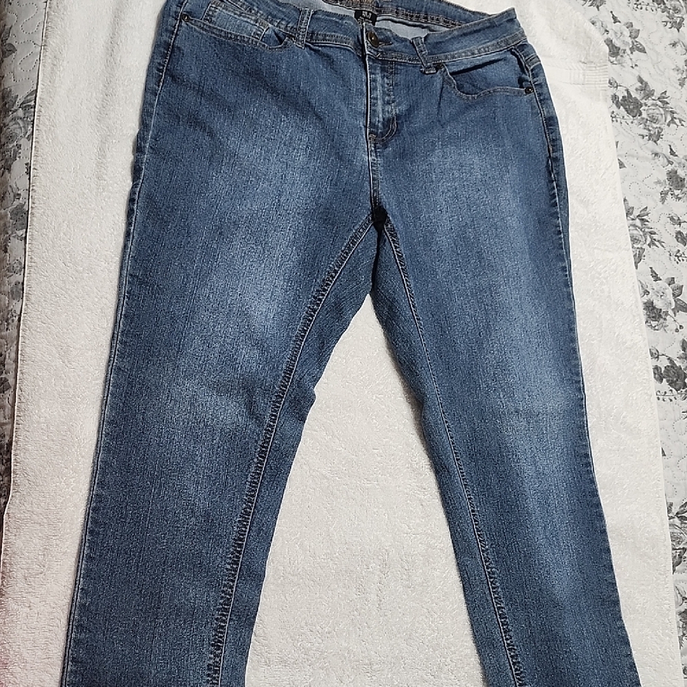 Ashley Stewart Blue Skinny Jeans - Picture 4 of 11